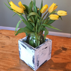 small flower holder Rrustic wood flower holder, center piece flower holder, reclaimed wood, mason jars, rustic decor