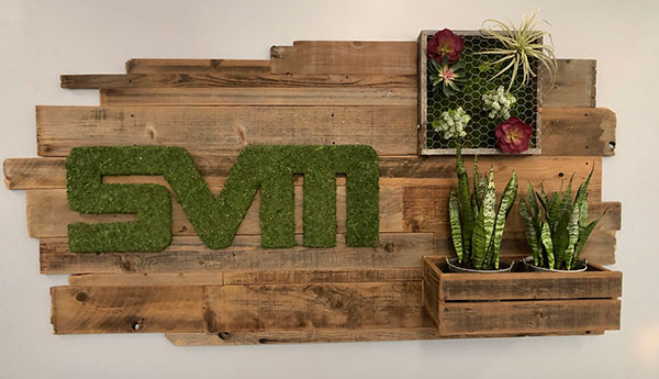 Custom brand sign for corporate company, corporate logo wrapped in moss by Urban Garden Studio brand signs, moss logo, Corporate signage, business signage, branding, custom sign, logos, moss logos, moss corporate logos, business logo, startup logo, company logo, office decor, office, logo, home decor, handmade, reclaimed, custom sign, interior design, wood work, tradeshow